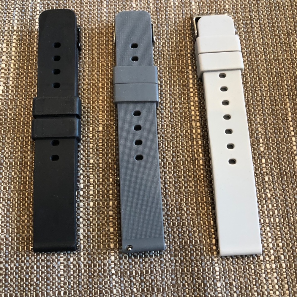 Silicone 18mm Watch Bands with Spring Pins